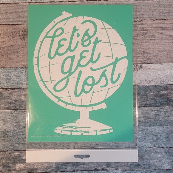 Let's Get Lost ~ Reuseable silk screen stencil 8 1/2 x 11 - Picture 1 of 2